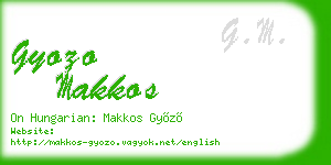 gyozo makkos business card